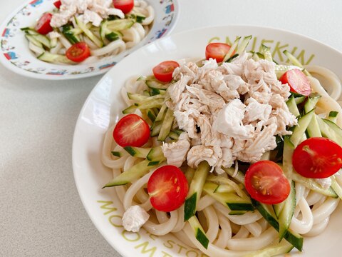 冷凍うどんで！冷やし中華風うどん